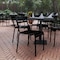 Flash Furniture All-Weather Armless Dining Chair, Black, Steel, 22-1/2 in L x 22-1/4 in W x 32-3/4 in H XU-CH-10318-BK-GG - alternate 1